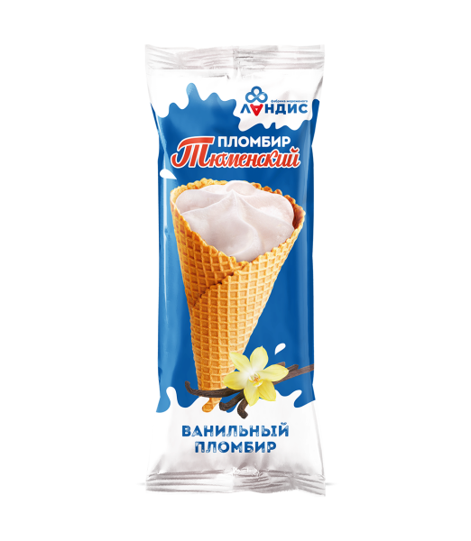 Рожок "Тюменский пломбир" 15% 90 гр *20 шт